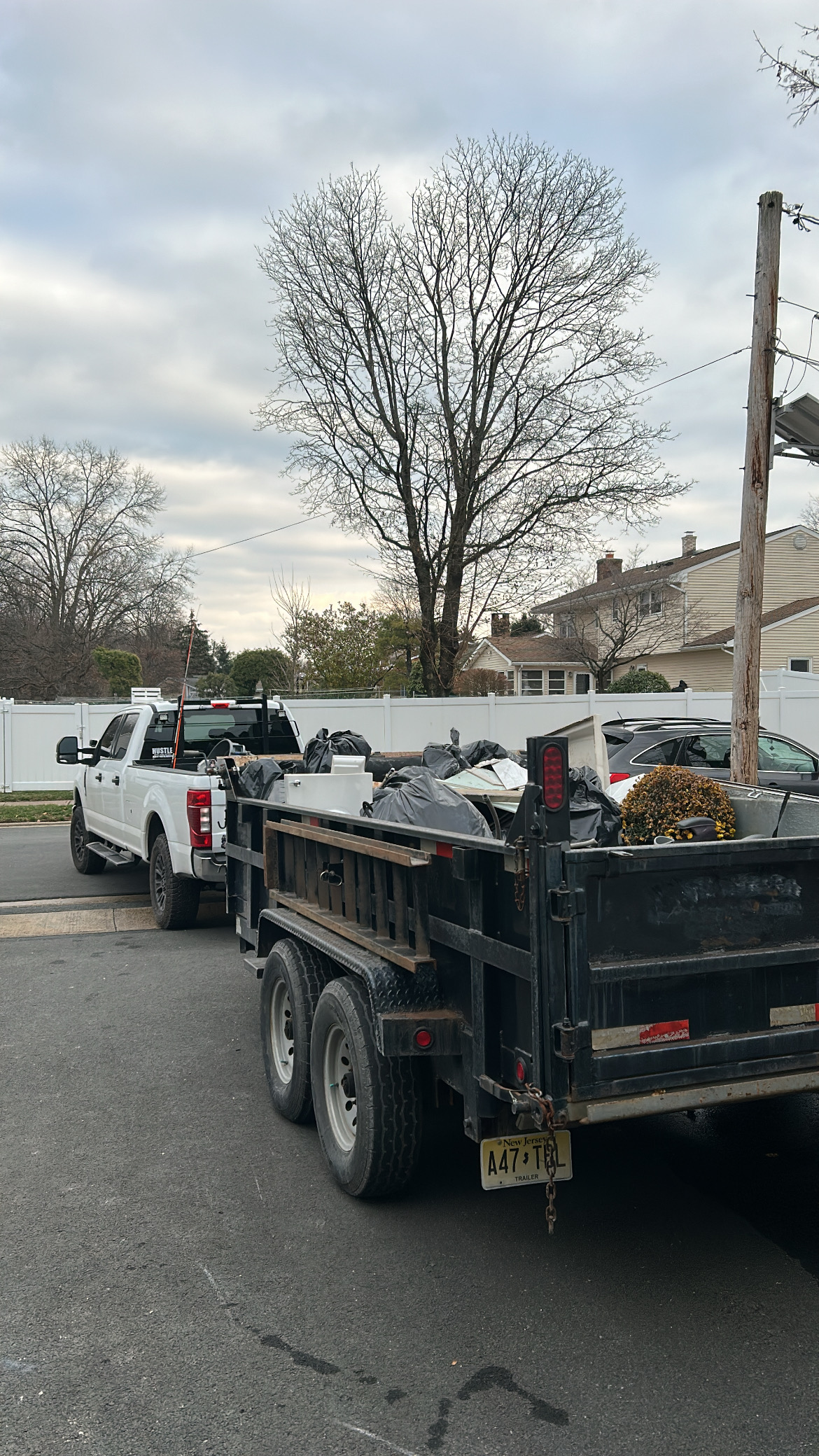 Loaded trailer for junk removal